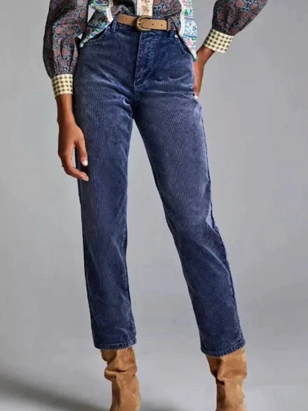 Anthropologie Pilcro 26 The Vintage Straight Corduroy Pants Retro Boho